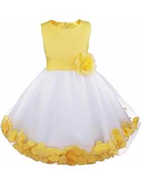 FEESHOW Kinder Kleid Festlich Blumenmädchenkleid Prinzessin Hochzeit Partykleid Geburtstagsgeschenk Gr. 92-164