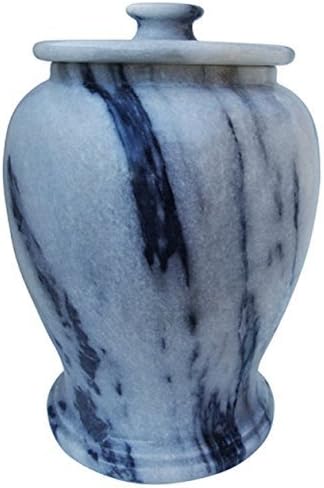 Urnporium Marble Serenitude Gray Marble Adult Funeral and Cemetery Cremation Urn
