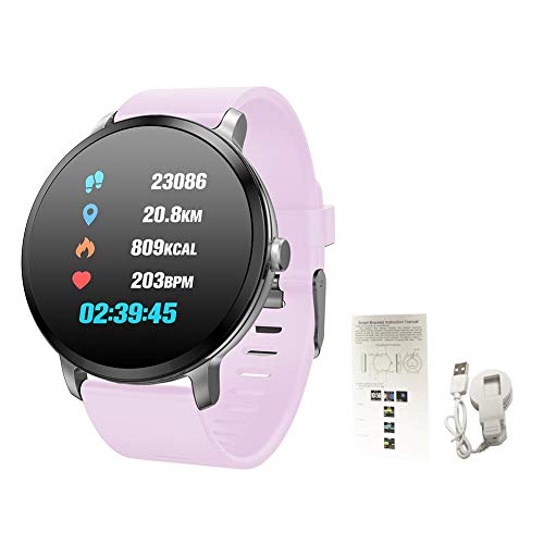 Preisvergleich Produktbild Eruditter Fitness Armband mit Pulsmesser Wasserdicht IP67 Fitness Tracker Aktivitätstracker Pulsuhren Smartwatch Schrittzähler Uhr Vibrationsalarm Anruf SMS
