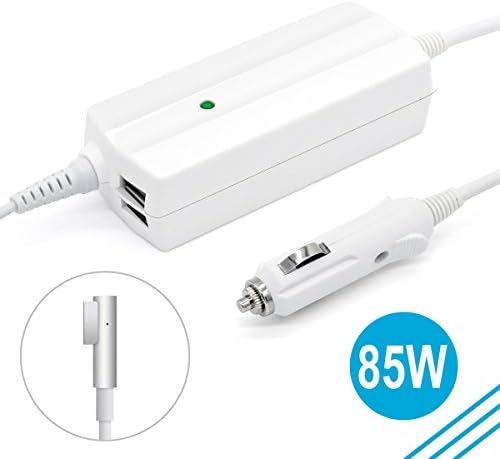 ameriguy 85W Magsafe L-tip MacBook Pro Car Power Adapter for Apple MacBook Pro A1286 A1211 A1290 A1297 A1226 A1175 A1150 A1343 A1229 A1151 A1172 A1222 A1212 A1260 (85W Magsafe-L)