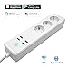 Produktbild WiFI Smart Steckdosenleiste mit Überspannungsschutz Mehrfachsteckdose 3 Steckdosen und 4 USB-Lade-Ports Funktioniert mit Amazon Alexa Echo, Google Home für Smartphones, Tablets, Schreibtischlampen