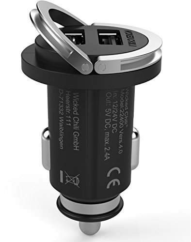 Wicked Chili Turbo-ID 2400mA/12W Zweifach USB KFZ-Ladegerät für Sony, HTC, Huawei, LG, Motorola, Wiko Handy und Tablet (2.4 A Multi Port, V4.0) - 2