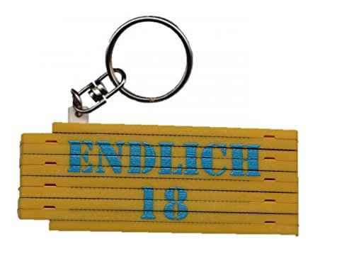 Preisvergleich Produktbild BAUMA-Funkys Zollstock-Schlüsselanhänger"Endlich 18"