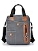 Produktbild Feehan Travelite Basics Unisex Umhängetasche, 35x28x12 cm, 0.76KG,Unisex Vintage Umhängetasche Leder Canvas Laptop Schultertasche, Modern Umhängetasche, Laptop-Tasche, Computer-Tasche, aus Segeltuch, für Männer und Frauen, Herren, (grau)
