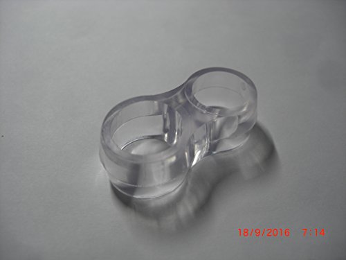 HKB ® 2 Stück Türgriff Puffer und Fenstergriff Puffer / 46 x 24 mm / transparent / 2er Set - 2