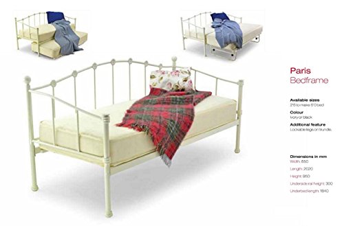 Stunning Paris Day Bed in White 3 Ft