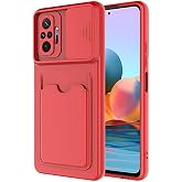 Aksesuarcim Xiaomi Redmi Note 10 Pro ile Uyumlu Silikon Kılıf Mat Renkli Kart B&ouml;lmeli C&uuml;zdanlı Kamera Lens Korumalı Kapak Kar
