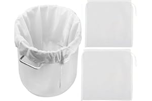 Firavggu 6 Unid Bolsa Filtro Nylon 80 Micras (45x60cm) - Bolsa para Cerveza Fruta Verdura Vino - Saco Filtración Prensa para Mermelada Leche de Frutos Secos