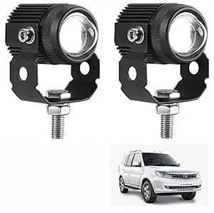 Asryd Mini LED Driving light pods 2 Inch LED Driving Lights Dual Fuction Amber & White Color Fog Lights Spot Beam (2Pcs) For Tata Safari Storme, Black
