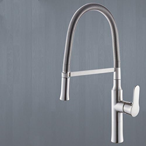 SJIN Full copper kitchen Vantage retro faucet Rotary telescopic hot and cold faucet Retro faucet