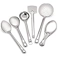 ScentRose Stainless Steel Big Size Cooking & Serving Spoons Daily use | Standard | Made in India (Set of 6)