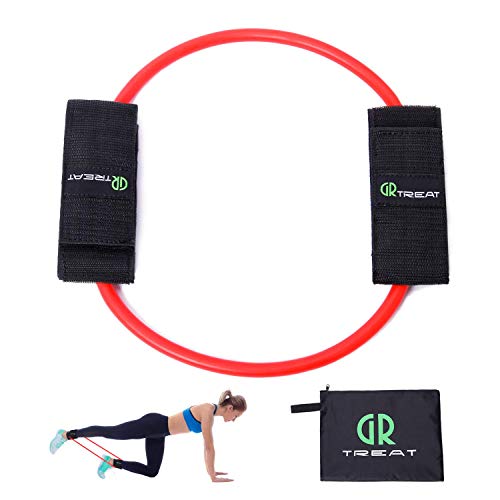 GUARD & REVIVAL TREAT Resistance Bands mit Knöchelriemen?Fitnessbands für Running Power Agility Beschleunigung Muscle Aktivierung und Stärke Verwendet (Rot (20LB))