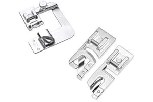 La Canilla ® - 3 Kit Prensatelas para Dobladillo Universales Maquina Coser Singer Alfa Singer 3mm, 4mm y 4/8" | Accesorios Maquina Coser