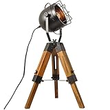 Lámpara de cámara trípode vintage: estilo vintage, foco de teatro, lámpara, retro vintage, foco de suelo, trípode, lámparas reflectoras, foco de luz: brinda un ambiente vintage y de película a tu interior