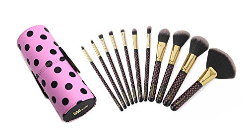 Pink-a-Dot Make-up Pinsel set mit Tube Container Make-up Pinselset Halter 11 Stück