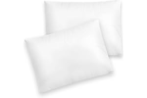 Pizuna Toddler Crib Pillow Cases 33x46cm White, 2pc 400 Thread Count 100% Long Staple Cotton Luxurious Sateen Weave Baby Small Pillow Cases For Crib Bed By