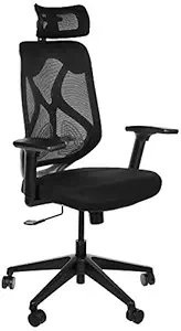 Amazon Brand – Solimo Elite High Back Mesh Office Chair (Fabric, Black) at Rs. 6799