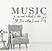 Produktbild Wiwhy Vinyl Wall Sticker Music Is Who I Am Quote Wall Poster Home Decor Musical Style Wall Mural Music Art Die-Cut Wall Decal 95X42Cm