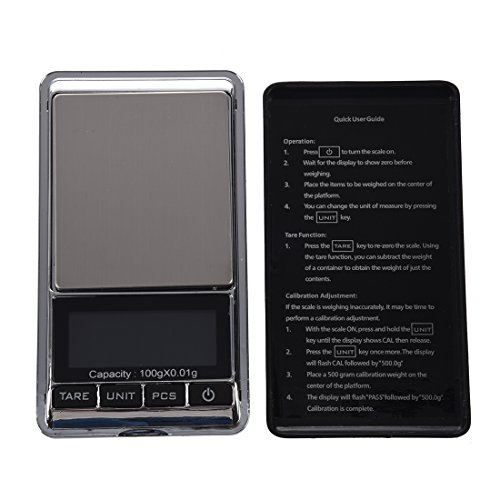 TOOGOO (R) Mini Digitalwaage Taschen Dua Skala mit Abdeckung - 2