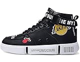  GNEDIAE Hombre Air Force High-Top Zapatos de Baloncesto Calzado Deportivo Al Aire Libre Moda Sneaker Antideslizante Zapatillas de Deporte Ligeros Zapatos para Correr Transpirable Lace Up Negro 44 EU