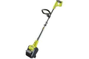 RYOBI - Nettoyeur de Sol Sans Fil 18V ONE+ - Utilisation Surface Dure de Jardin - Poignée Ergonomique et Tube Télescopique - Livré avec 1 Brosse Universelle - RY18PCB-0