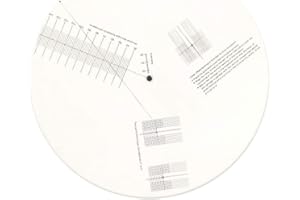 Liummrcy Turntable Cartridge Alignment Protractor Mat, Anti-sliding Vinyl Record Pickup Calibration Plate Distance Gauge Protractor Adjustment Tool Ruler for Turntable Accessor Stylus