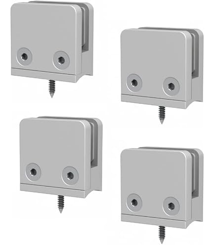 8PCS Stainless Steel 316 Glass Clamps - Heavy Duty Glass Bracket Clips For 8-12mm Glass