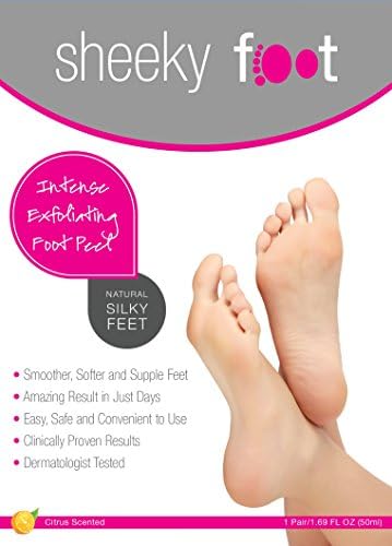 sheekyfoot Intense Exfoliating Foot Peel Odor Eliminator and Callus Remover