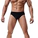 Produktbild Herren Unterhosen-Omingkog, Männer Soft Slips Einfache Briefs Einfarbig Schlüpfer Atmungsaktive Tanga Unterwäsche Sportslips Shorts Boxershorts Trunk Underwear(Schwarz,XXL)