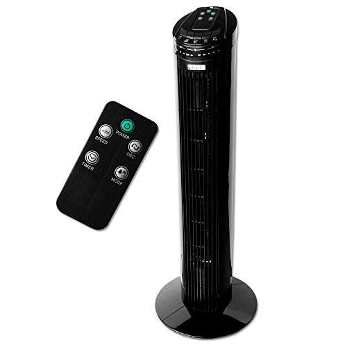 Eldstad Ventilator Timer Säulenventilator Standventilator Turmventilator Lüfter Schwarz