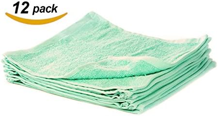 ROHI Salon Towels Easy Care, Ringspun Cotton for Maximum Softness and Absorbency, 12-pack - Teal (30cm x 30cm)