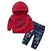 Produktbild Sunday Baby Kleidung Jungen Winter Hoodie Top + Jean Hose Winter Outfits Set Kleinkind Kapuzenmantel Neugeborenes Set