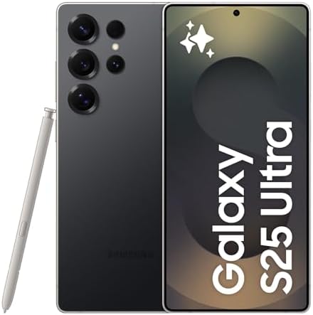 Samsung Galaxy S25 Ultra Smartphone AI, 3 anni di Garanzia del produttore, Display 6.9'' QHD+ Dynamic AMOLED 2X, Fotocamera 200MP, RAM 12GB, 512GB, 5.000 mAh, Titanium Black [Versione italiana]