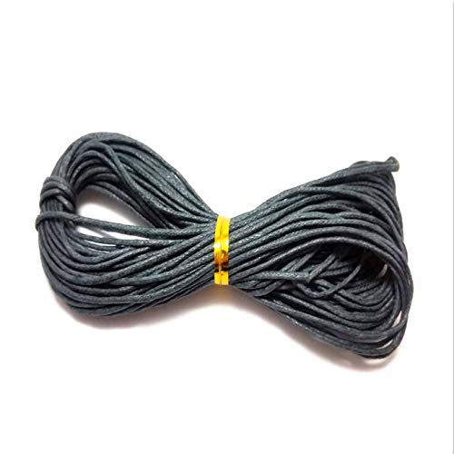 K2-Accessories C0604 - Cuerda de algodón encerado (1 mm, 10 m), color gris