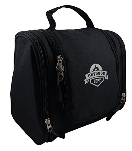 Kulturbeutel, Kulturtasche, Kosmetiktasche für Herren, Damen und Kinder zum Aufhängen. Waschtasche groß in XL für die Reise, blau und schwarz - 9