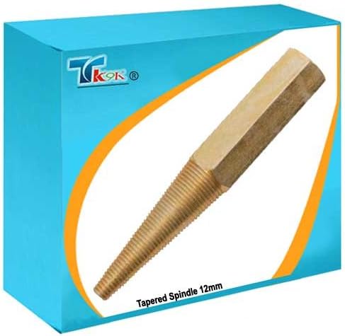 TK9K® - Power Tool Accessories Workshop Tapered Spindle 12mm Tapered spindle for standard bench grinders. Left-hand thread. For use with polishing mops.