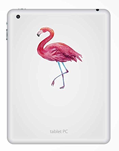2 x Pink Flamingo Vinyl Aufkleber Aufkleber Laptop Auto Reise Gepäck Label Tag # 9626 – 10cm/100mm Wide - 3