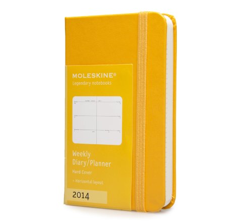 Moleskine Horizontal Yellow Orange Extra Small 2014 Weekly / Diary Planner