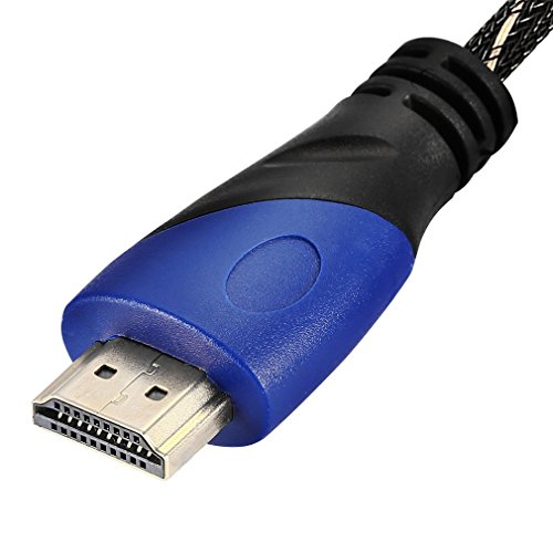 HDMI Kabel,LESHP Premium 10m Ultra HD 4k | High Speed with Ethernet | HDMI 1.4a kompatibel | 4K Ultra Full HD 1080p | 3D / ARC / CEC (Blau+Schwarz) - 3