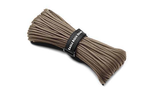 Eagle Rock Gear - 550lb 7-Strand Type III Nylon Paracord Rope - 100 ft (30.5 m) (Pardo pálido, 100 ft (30.5 m))