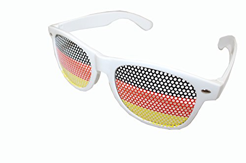 Fußball-Fan Set Deutschland: Schminkstift, Hawaii Set, Party Sonnenbrille, 1er Pack (1 x 6 Stück) - 8