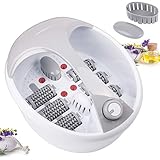 fussbad gerät aldi elektrisches Fußsprudelbad mit Infrarot und Wasser-Heizung und Zusatzfach für Badekristalle und Badezusätze | doppelwandiges Gehäuse