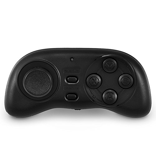 Preisvergleich Produktbild Fosa Wireless Bluetooth Game Controller, Mini Gamepad mit Selbstauslöserfunktion, Spielekonsole für Android IOS Windows Iphone Ipad usw.(weiß,schwarz)(schwarz)