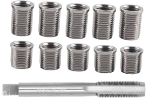Materia candle spit reparationssats, 10 m10x1.0 gängade insatser och 1 gängade taraud m12x1.0, knackande ljus tappar verktyg