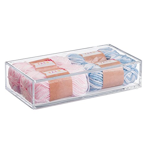 Interdesign 39640EU Clarity Aufbewahrungsbox mit Deckel Groß, 5 cm Hoch, durchsichtig - 6