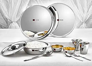 Butterfly Stainless Steel Lunch Set, 10-Pieces, Silver