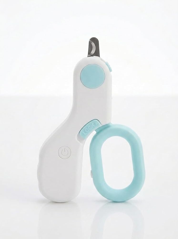 Busstier LED Işıklı Kedi Köpek Tırnak Makası Mini Evcil Hayvan Tırnak Kesici Güvenli Hassas Kesim LED Aydınlatmalı Ergonomik Kaymaz Tasarım Sessiz Kullanım Küçük Hayvanlar (Mavi)