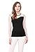 LE BOURGEOIS Black color body with net yoke full sleeve round neck t-shirt for women RS.599.00