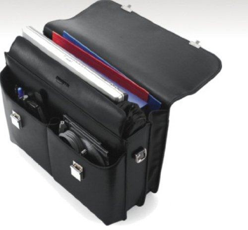 DICOTA ExecutiveStyle (für Geräte bis 43,1cm von 15,4 bis 17,3 Zoll) robuste Tasche aus hochwertigem Leder - 2