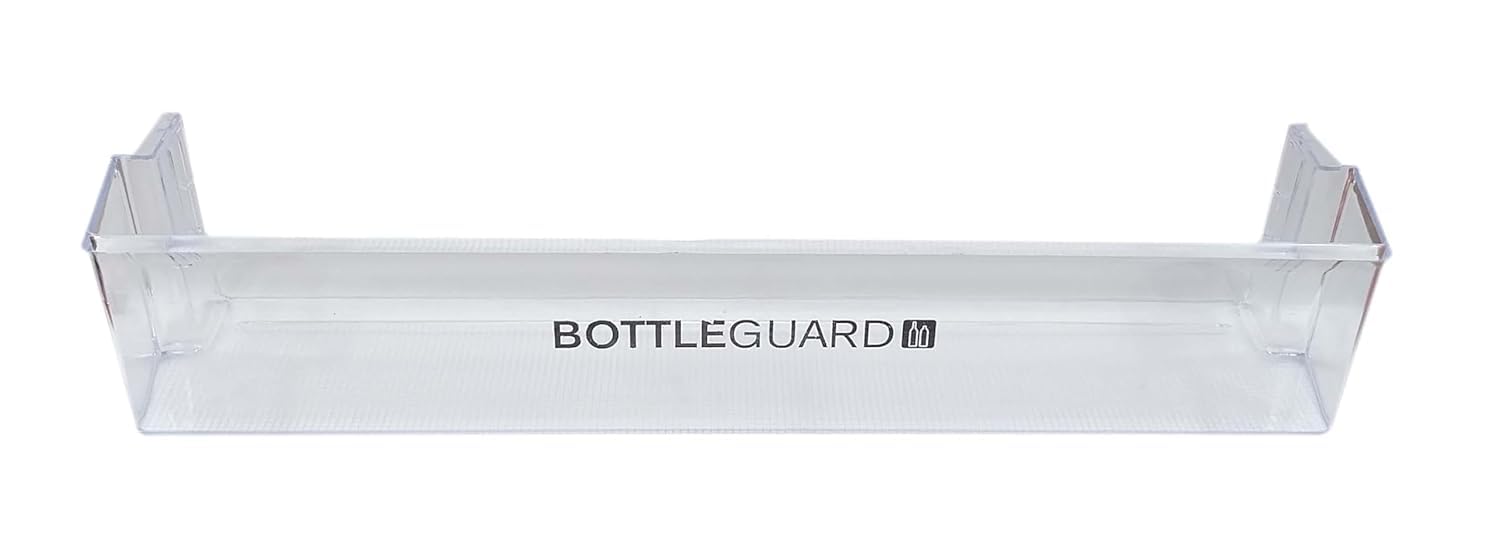 Whiteflip Acrylic Bottle Shelf Rack: A Perfect Fit for Haier Double Door Refrigerator (320L Gross Volume) - Match & Buy Fridge Door Shelf (46.5 x 9.5 CM)